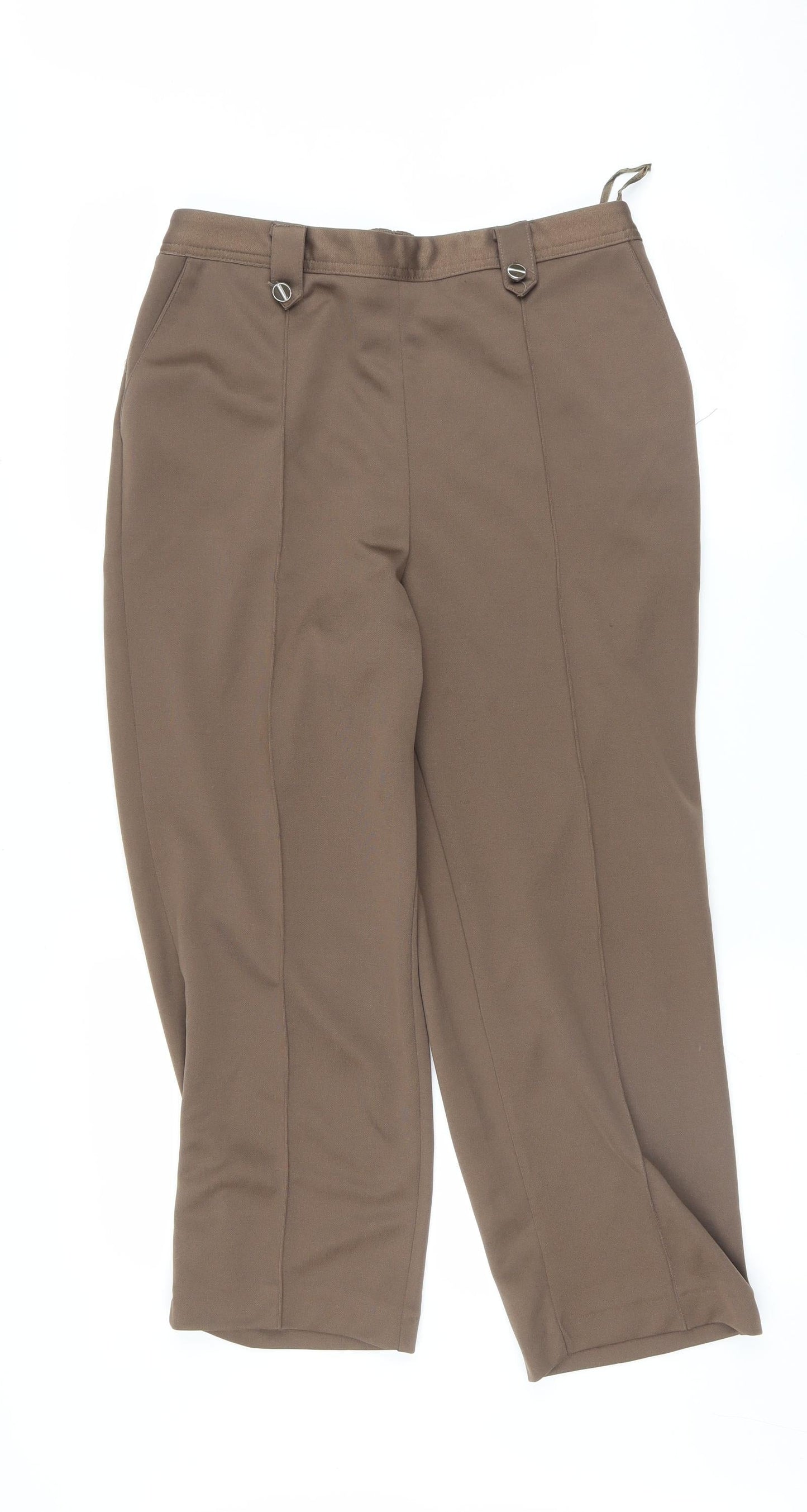 BM Womens Brown   Trousers  Size 14 L25 in