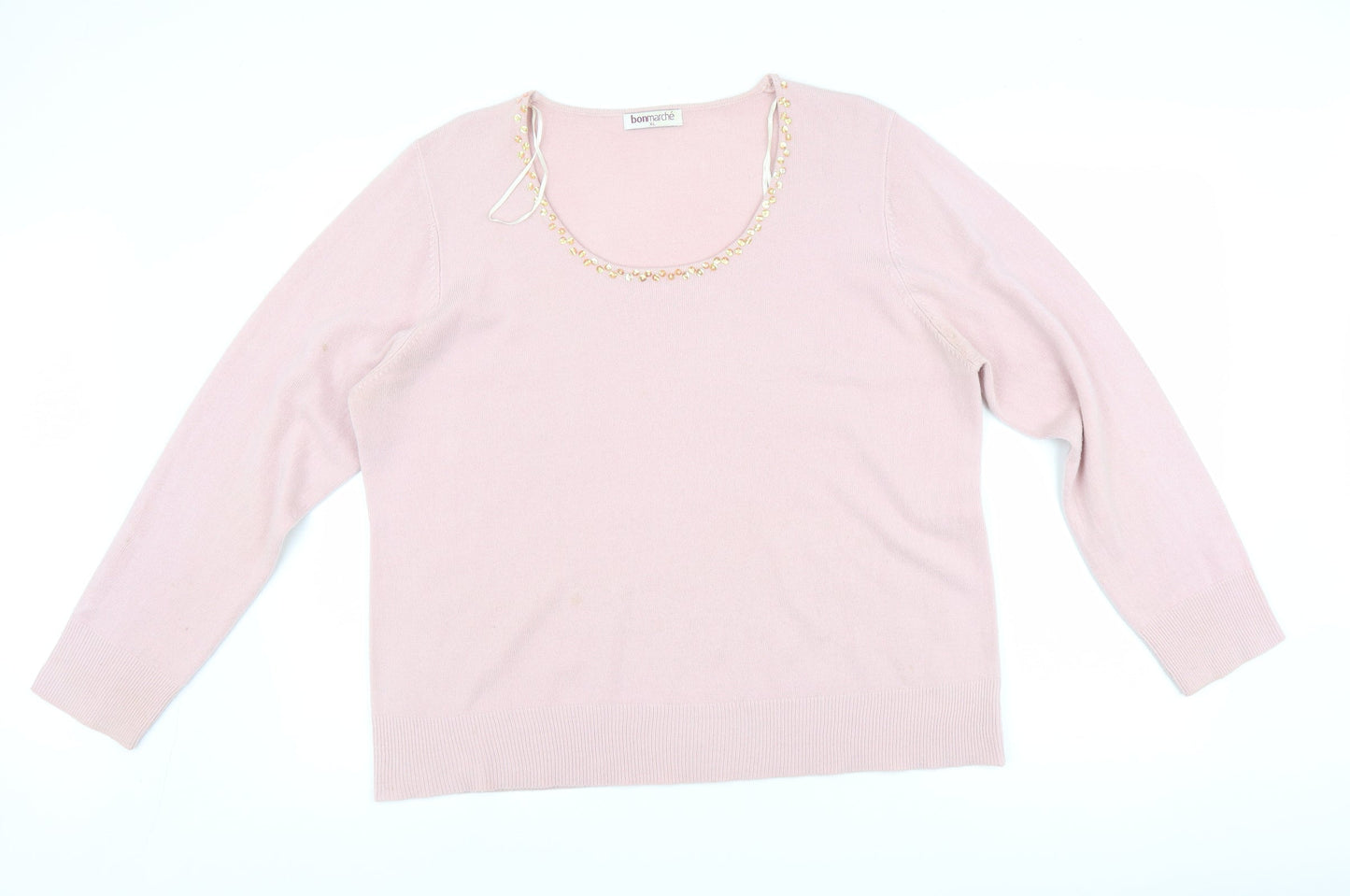 Bonmarché Womens Pink   Pullover Jumper Size XL