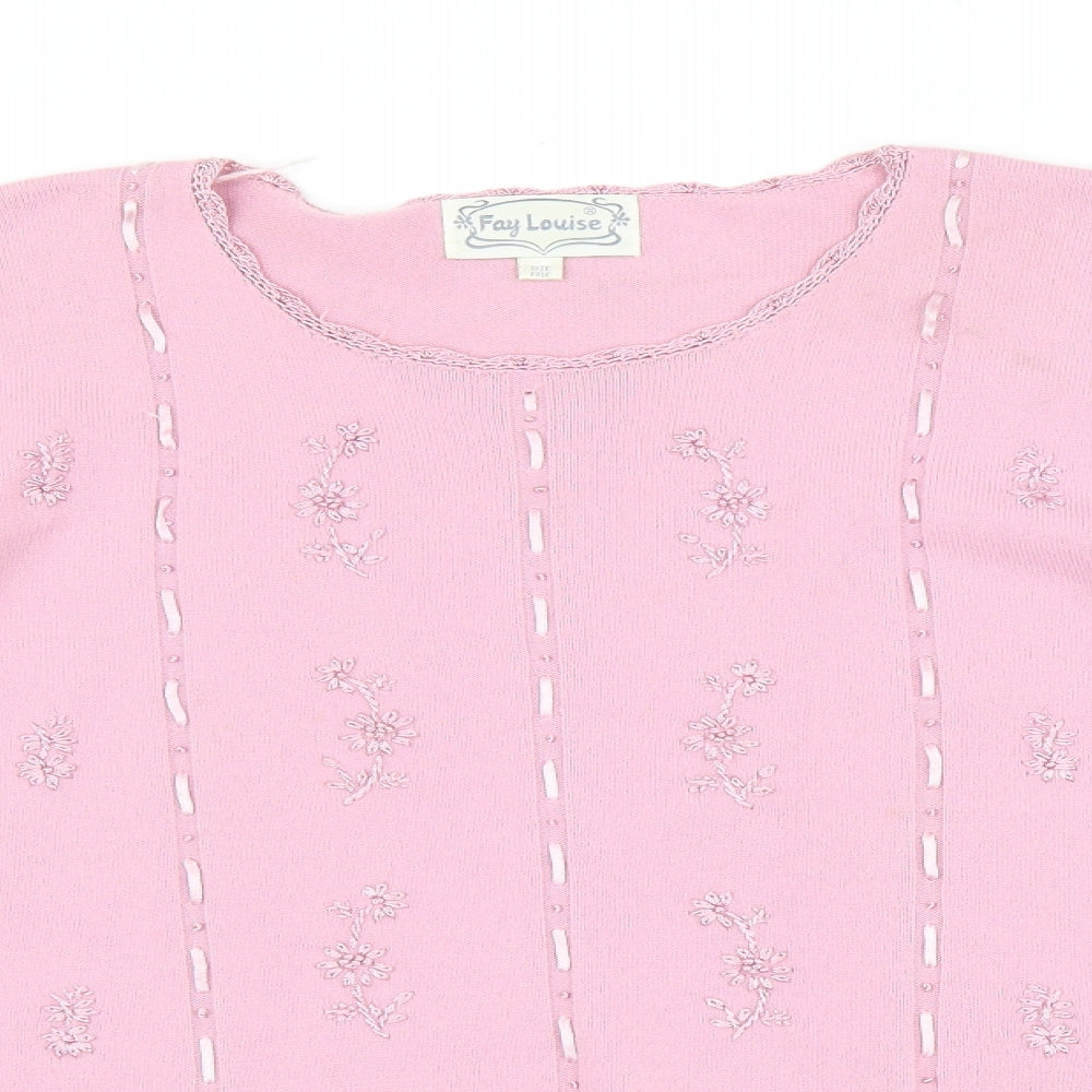 Fay Louise Womens Pink   Pullover Jumper One Size
