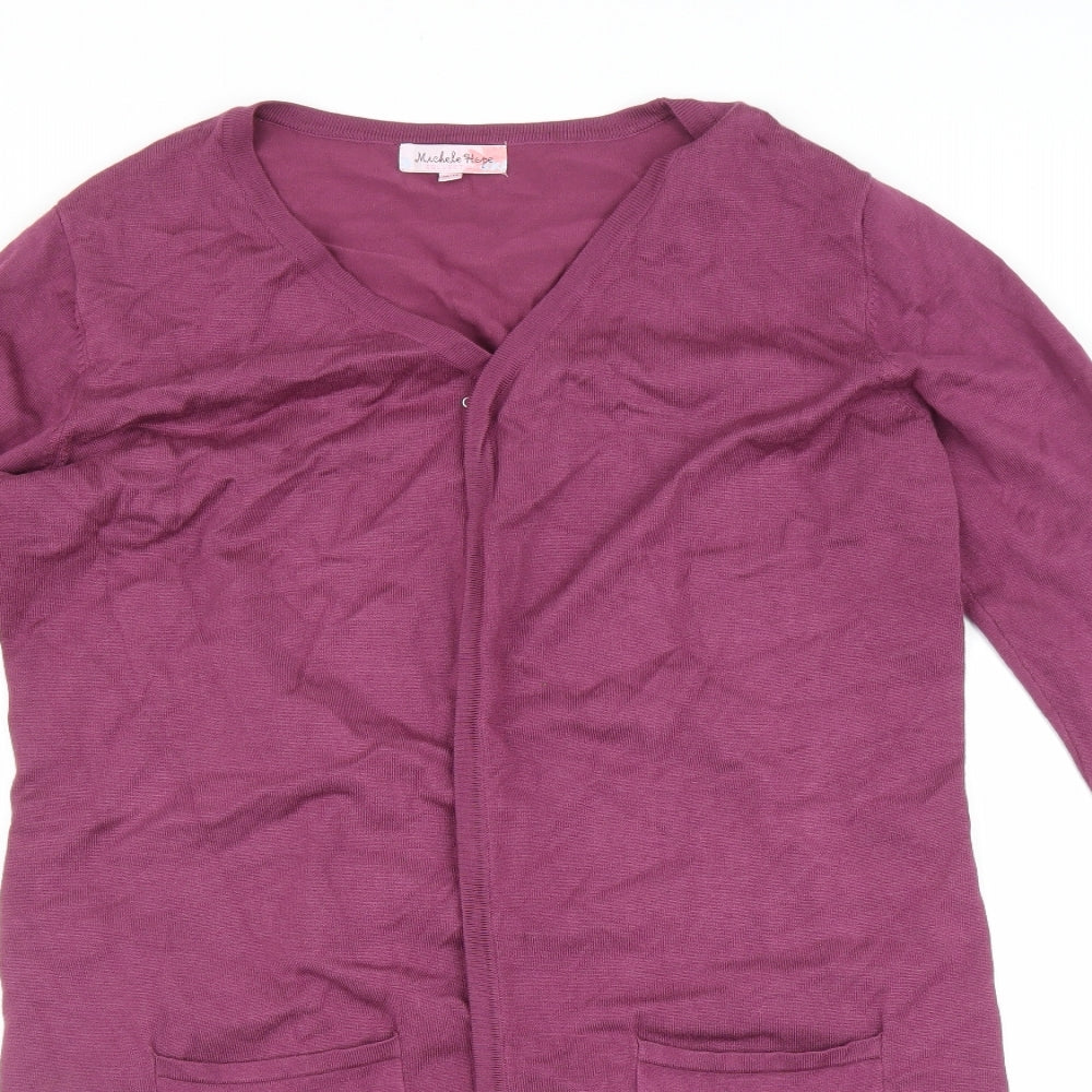 Michele Hope Womens Purple   Cardigan Jumper Size 12