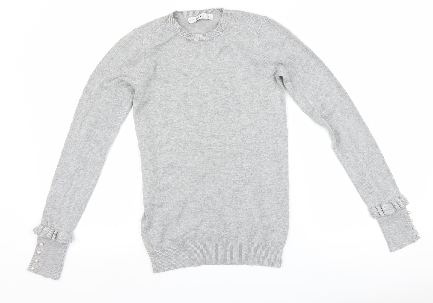 Zara Womens Grey   Pullover Jumper Size S