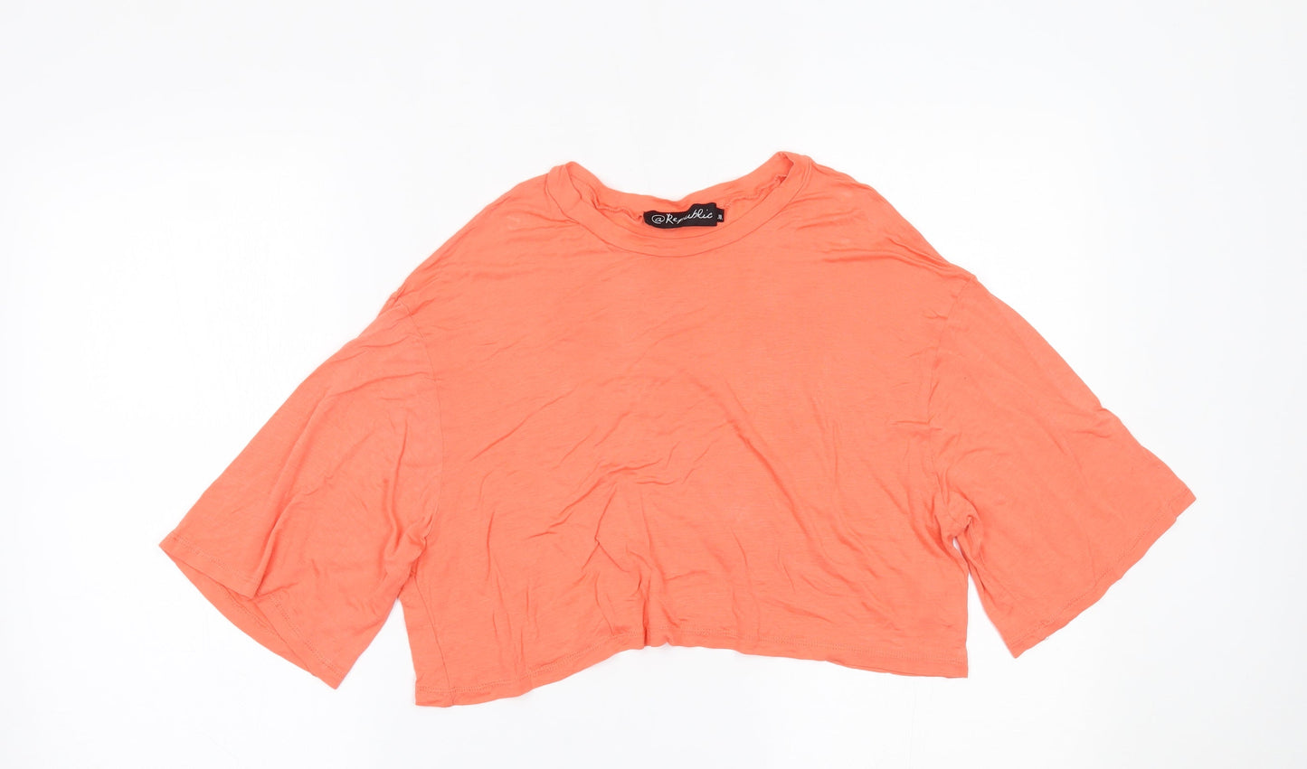 Republic  Womens Pink   Cropped T-Shirt Size 10