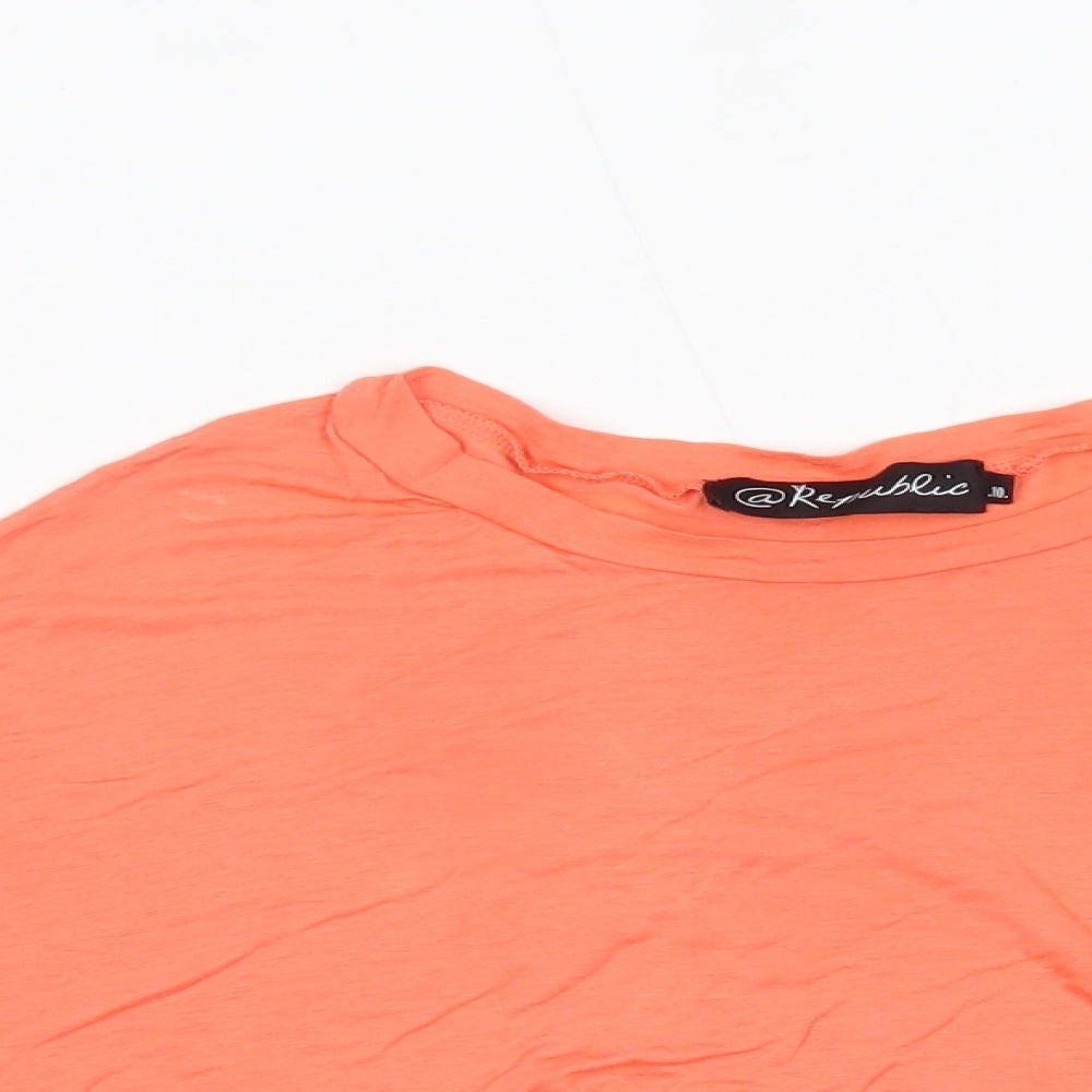 Republic  Womens Pink   Cropped T-Shirt Size 10