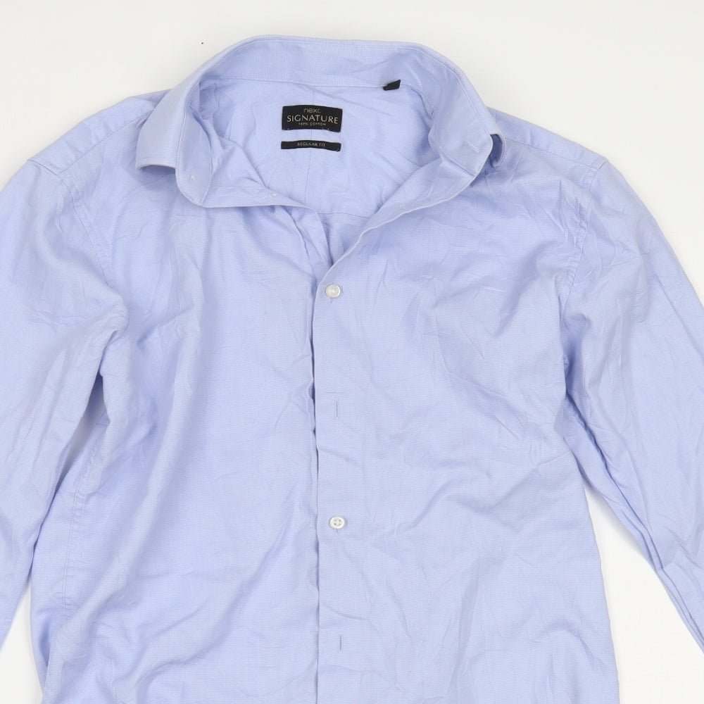NEXT Mens Blue    Button-Up Size 14.5