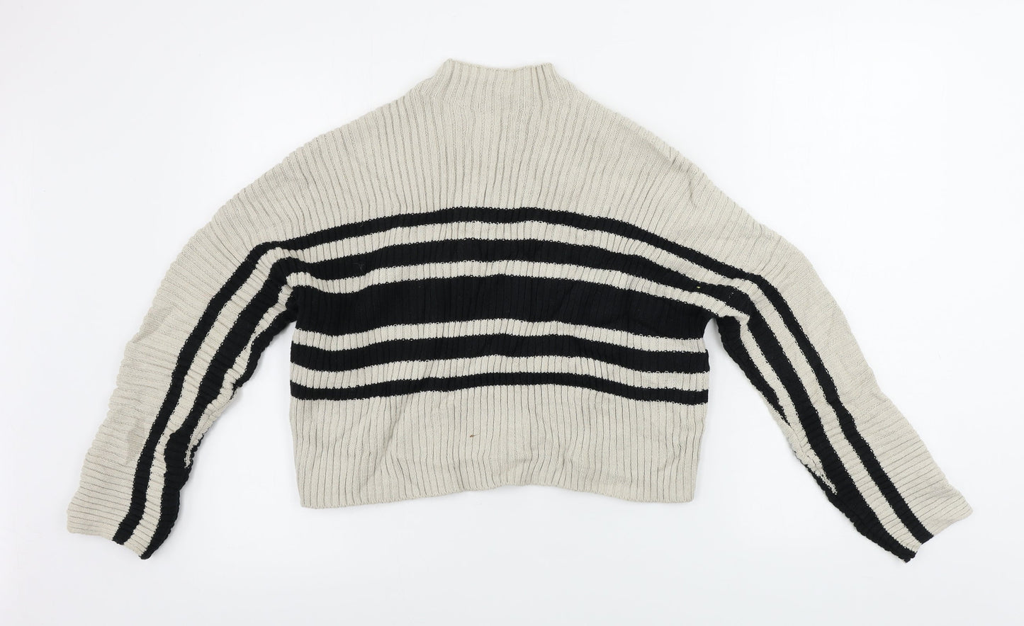 Hollister Womens Beige Striped  Pullover Jumper Size XS