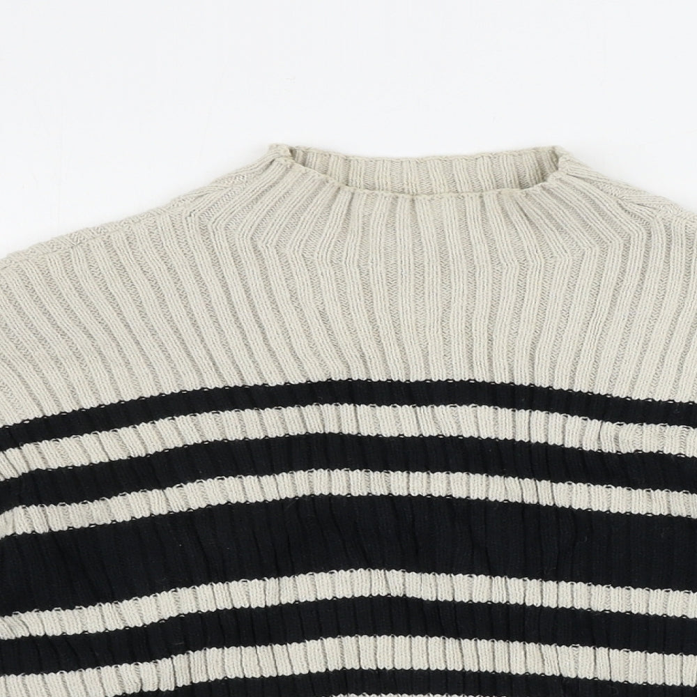 Hollister Womens Beige Striped  Pullover Jumper Size XS