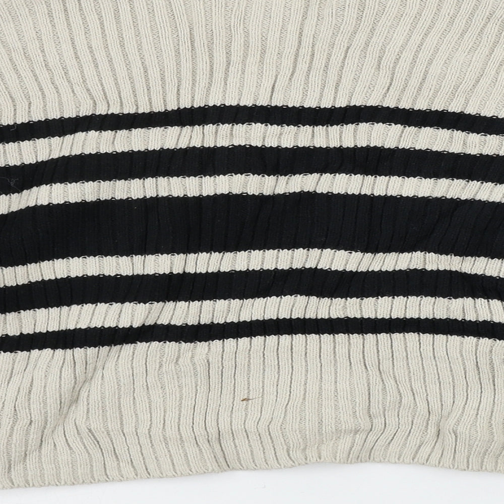 Hollister Womens Beige Striped  Pullover Jumper Size XS