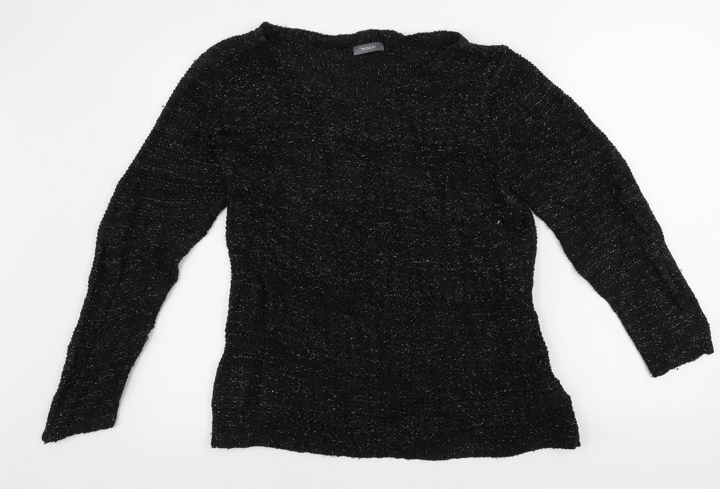 Yessica  Womens Black   Pullover Jumper Size XL