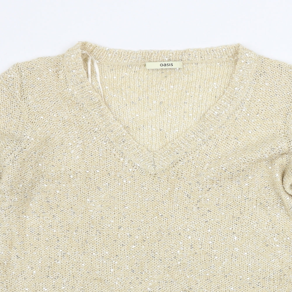 Oasis  Womens Beige   Pullover Jumper Size L
