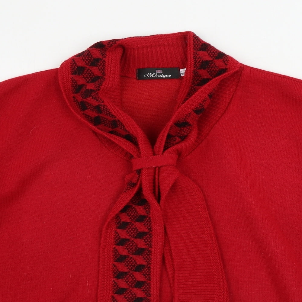 MONIQUE  Womens Red   Pullover Jumper Size M