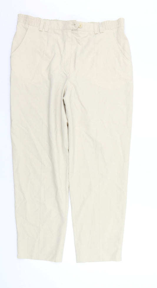 Wichele Womens Beige   Trousers  Size 16 L28 in