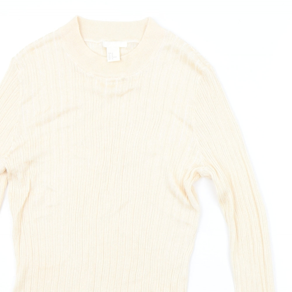 H&M Womens Beige   Pullover Jumper Size M