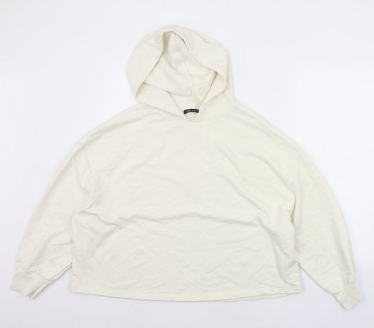 Marks and Spencer Womens Beige   Pullover Hoodie Size L