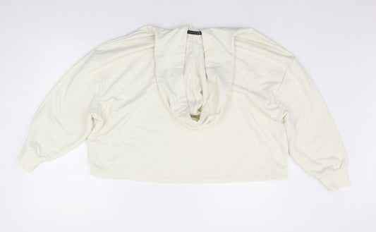 Marks and Spencer Womens Beige   Pullover Hoodie Size L