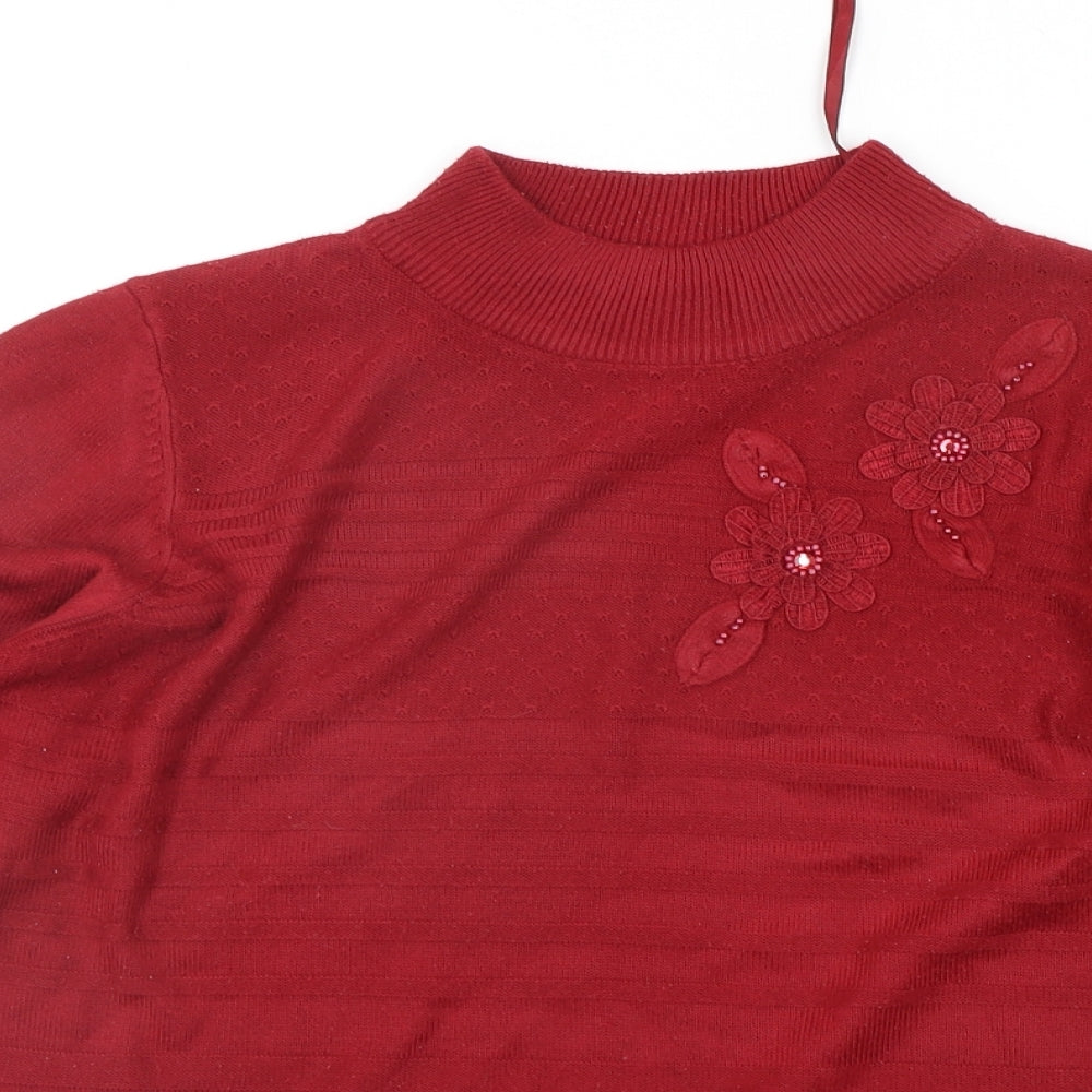 BONMARCHE Womens Red   Pullover Jumper Size S