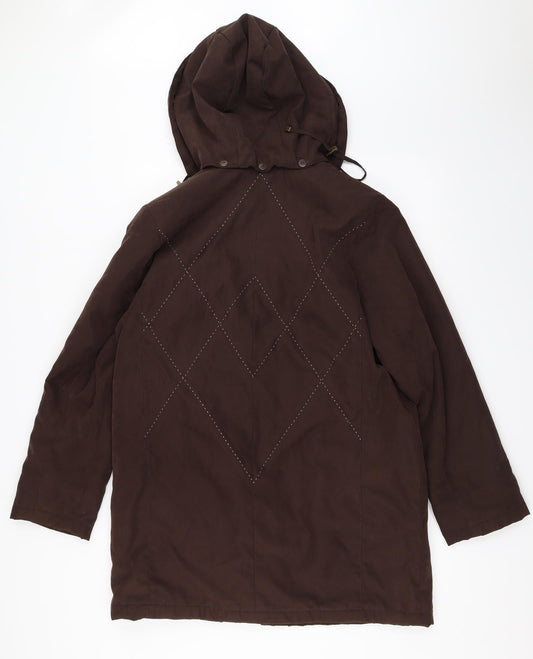 Klass Womens Brown   Overcoat Coat Size M