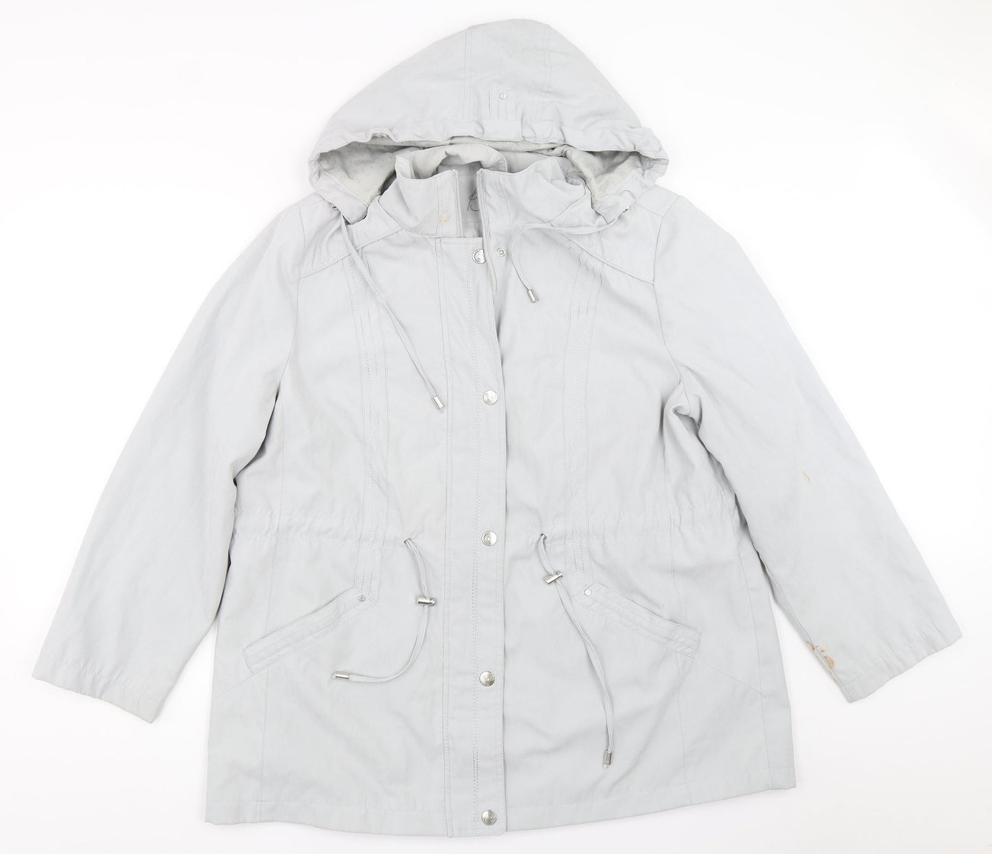 BM Womens Grey   Overcoat Coat Size L