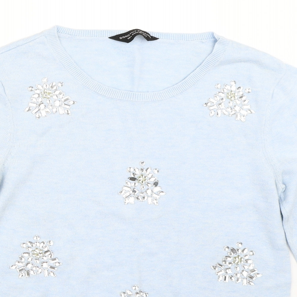 Dorothy Perkins Womens Blue   Pullover Jumper Size 8