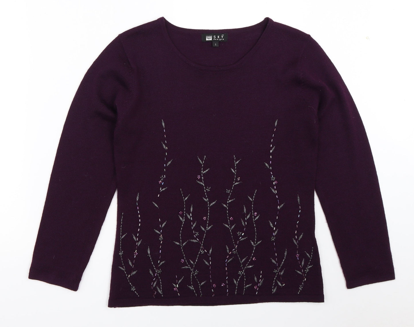 Sky Designs Womens Purple   Pullover Jumper Size S