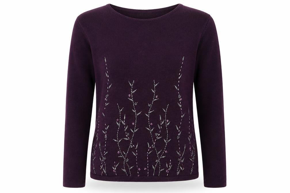 Sky Designs Womens Purple   Pullover Jumper Size S