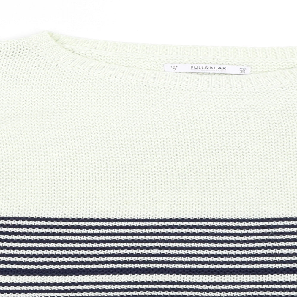 Pull&Bear Womens Blue Striped  Pullover Jumper Size S