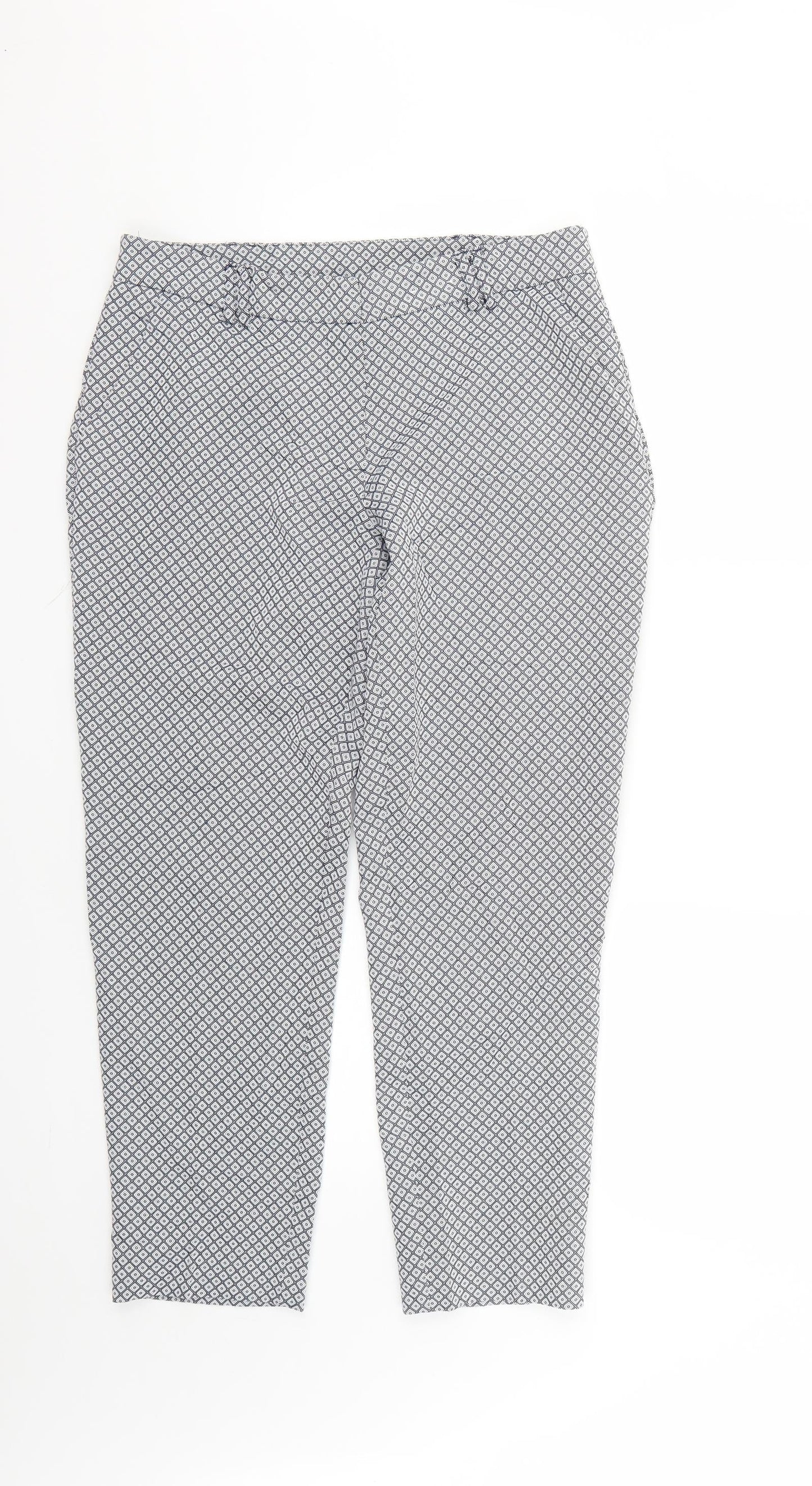 Dorothy Perkins Womens Multicoloured Geometric  Trousers  Size 10 L25 in