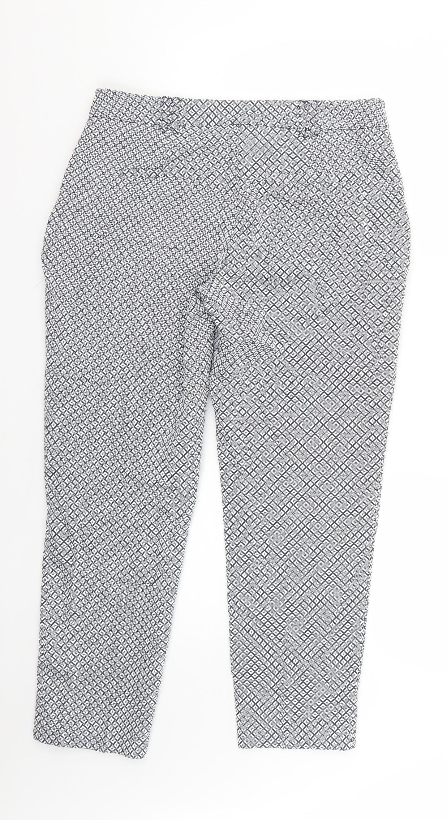 Dorothy Perkins Womens Multicoloured Geometric  Trousers  Size 10 L25 in