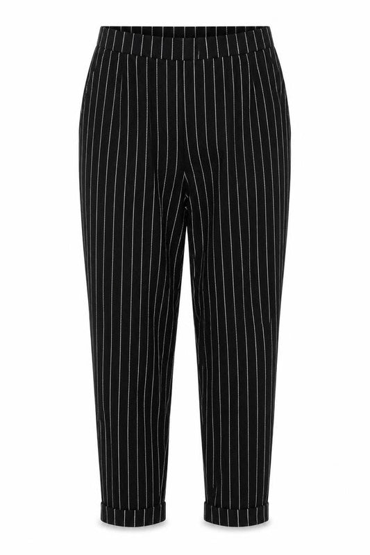 H&M Womens Black Striped  Trousers  Size M L22 in