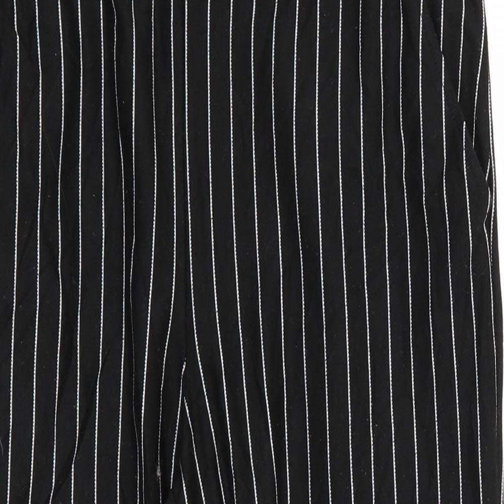 H&M Womens Black Striped  Trousers  Size M L22 in