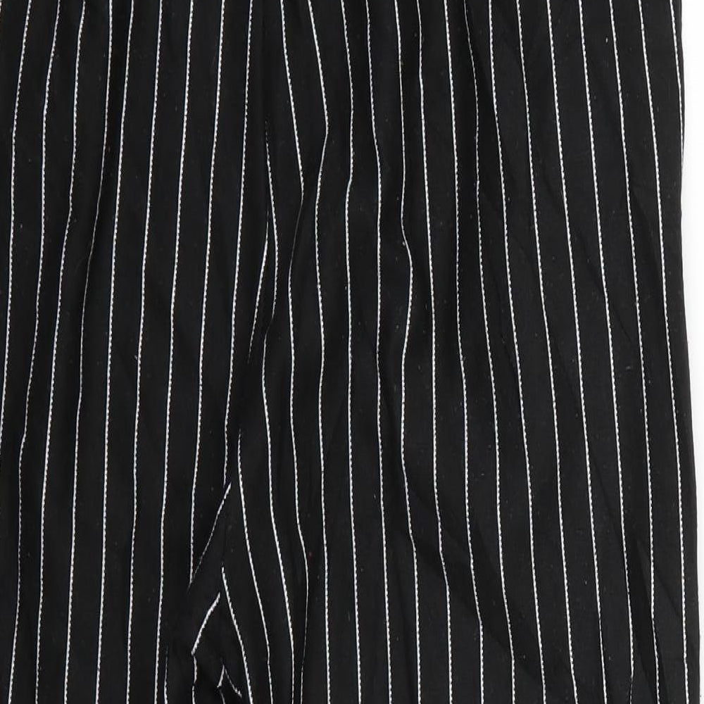 H&M Womens Black Striped  Trousers  Size M L22 in