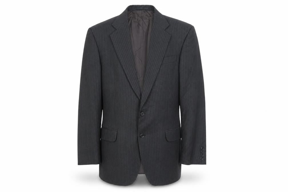 St Michael Mens Grey Striped  Jacket Suit Jacket Size M