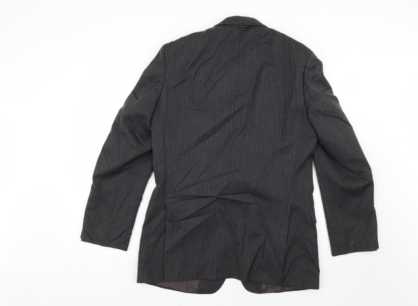 St Michael Mens Grey Striped  Jacket Suit Jacket Size M