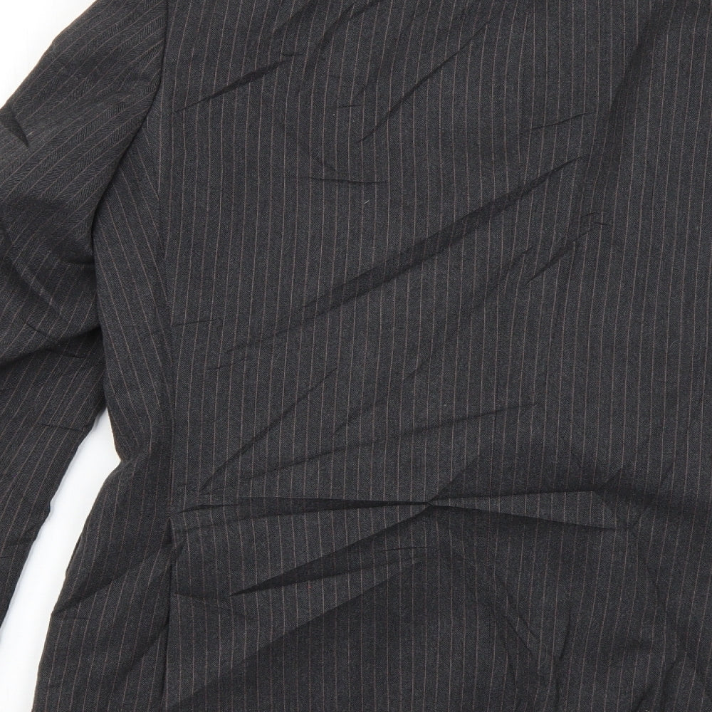 St Michael Mens Grey Striped  Jacket Suit Jacket Size M