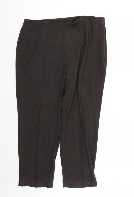 Marks and Spencer Womens Brown   Trousers  Size 18 L24 in