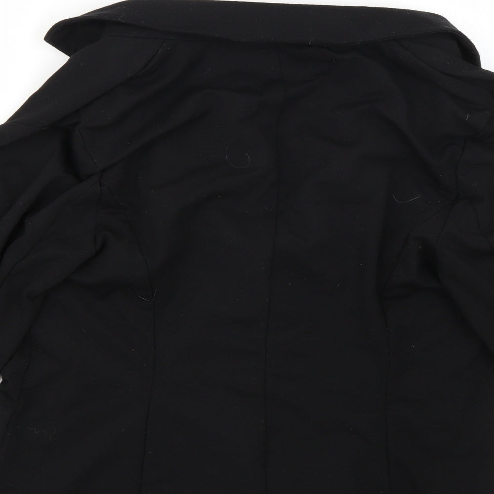 New Look Womens Black   Overcoat Coat Size 16