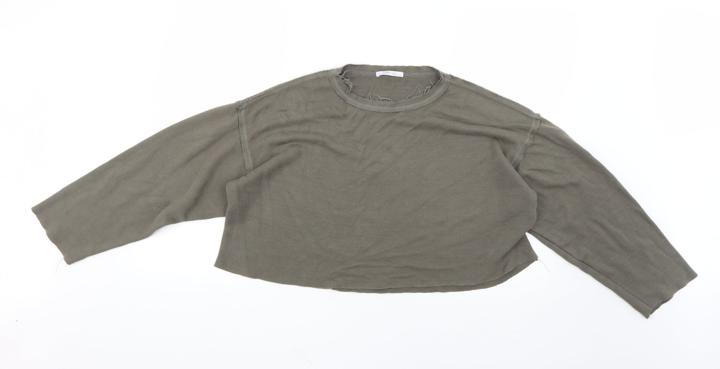 Zara Womens Green   Pullover Jumper Size S
