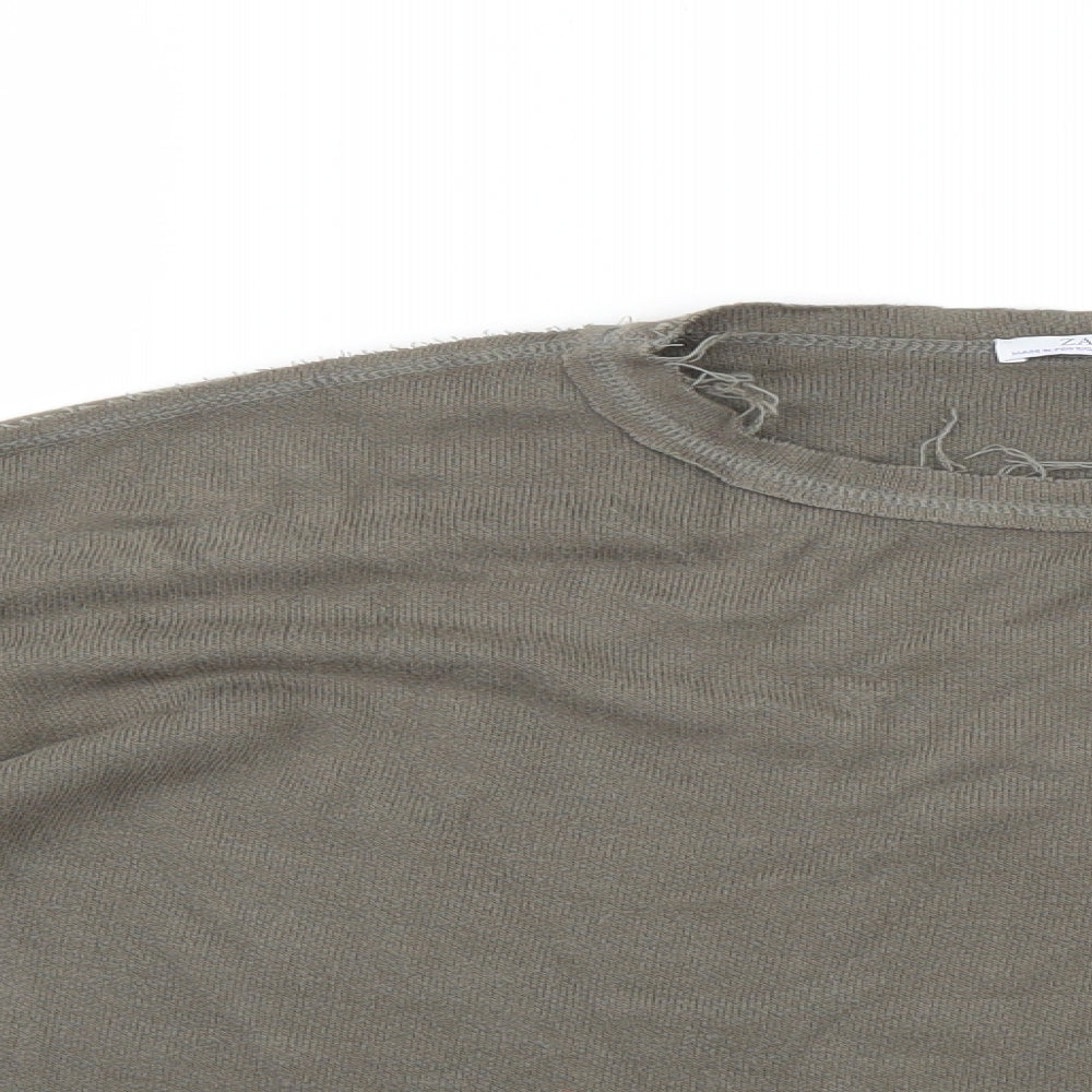 Zara Womens Green   Pullover Jumper Size S