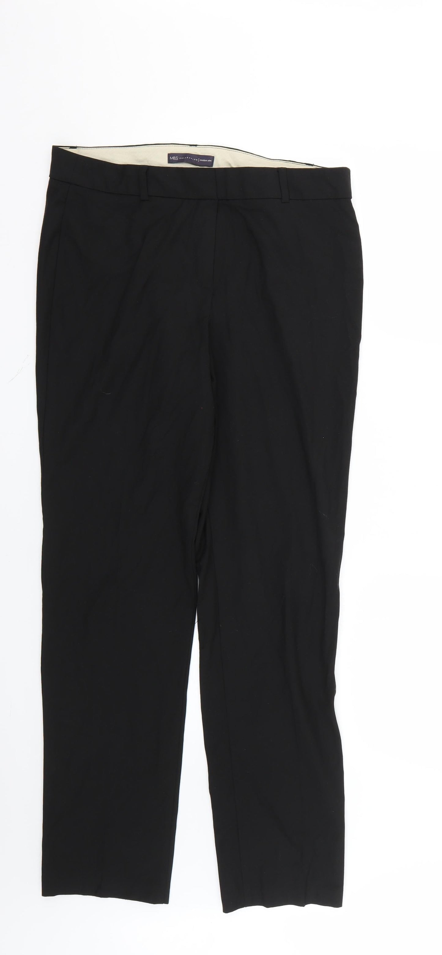 Marks and Spencer Womens Black   Trousers  Size 12 L28 in