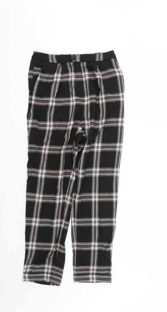 Preworn Womens Black Check  Trousers   L25 in