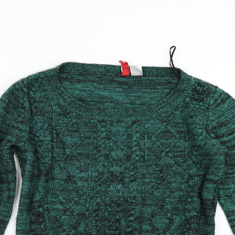 H&M Womens Green   Pullover Jumper Size 4