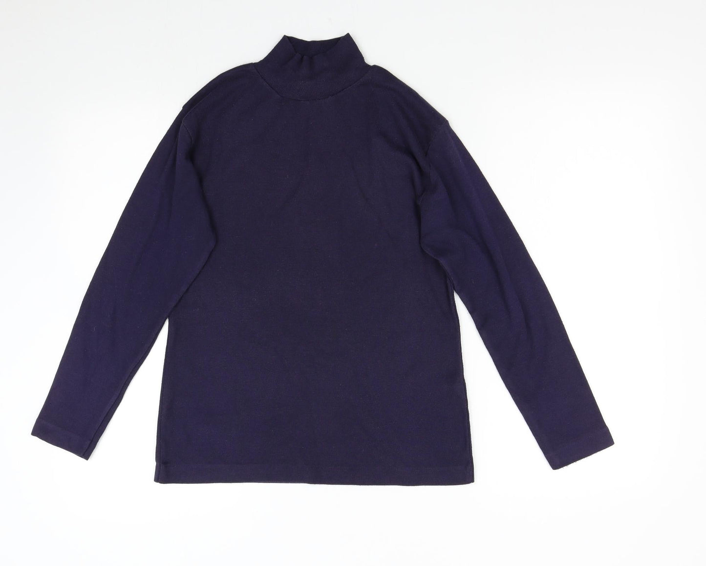 Poppy Womens Purple  Knit Pullover Jumper Size M