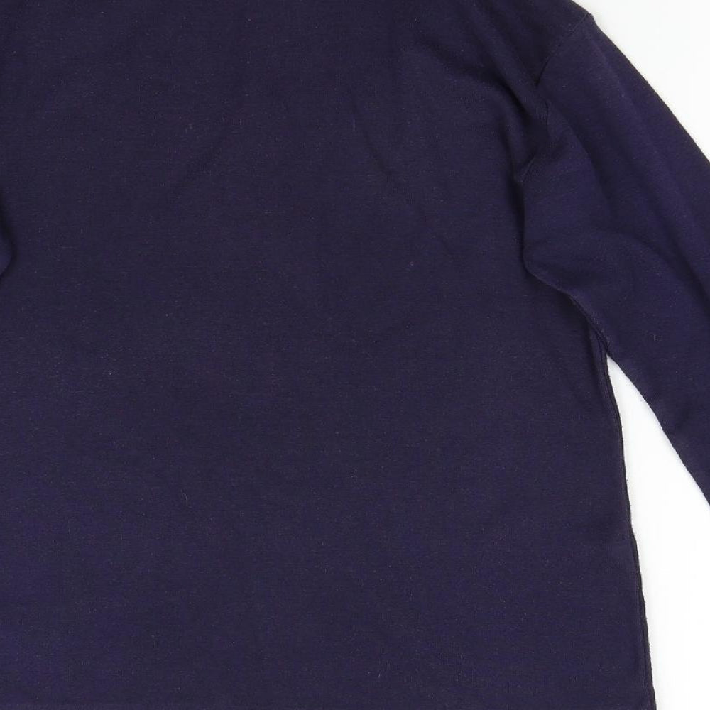 Poppy Womens Purple  Knit Pullover Jumper Size M