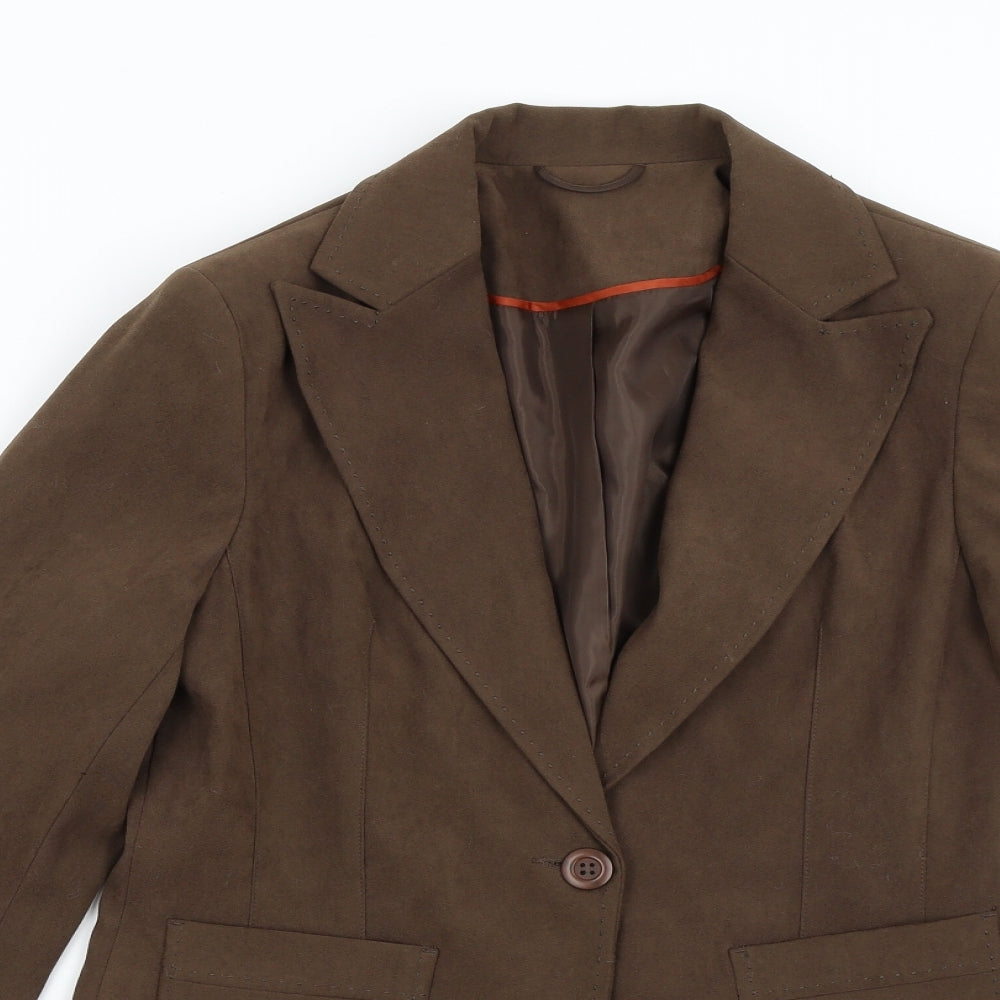 Evie Womens Brown   Jacket Suit Jacket Size 12