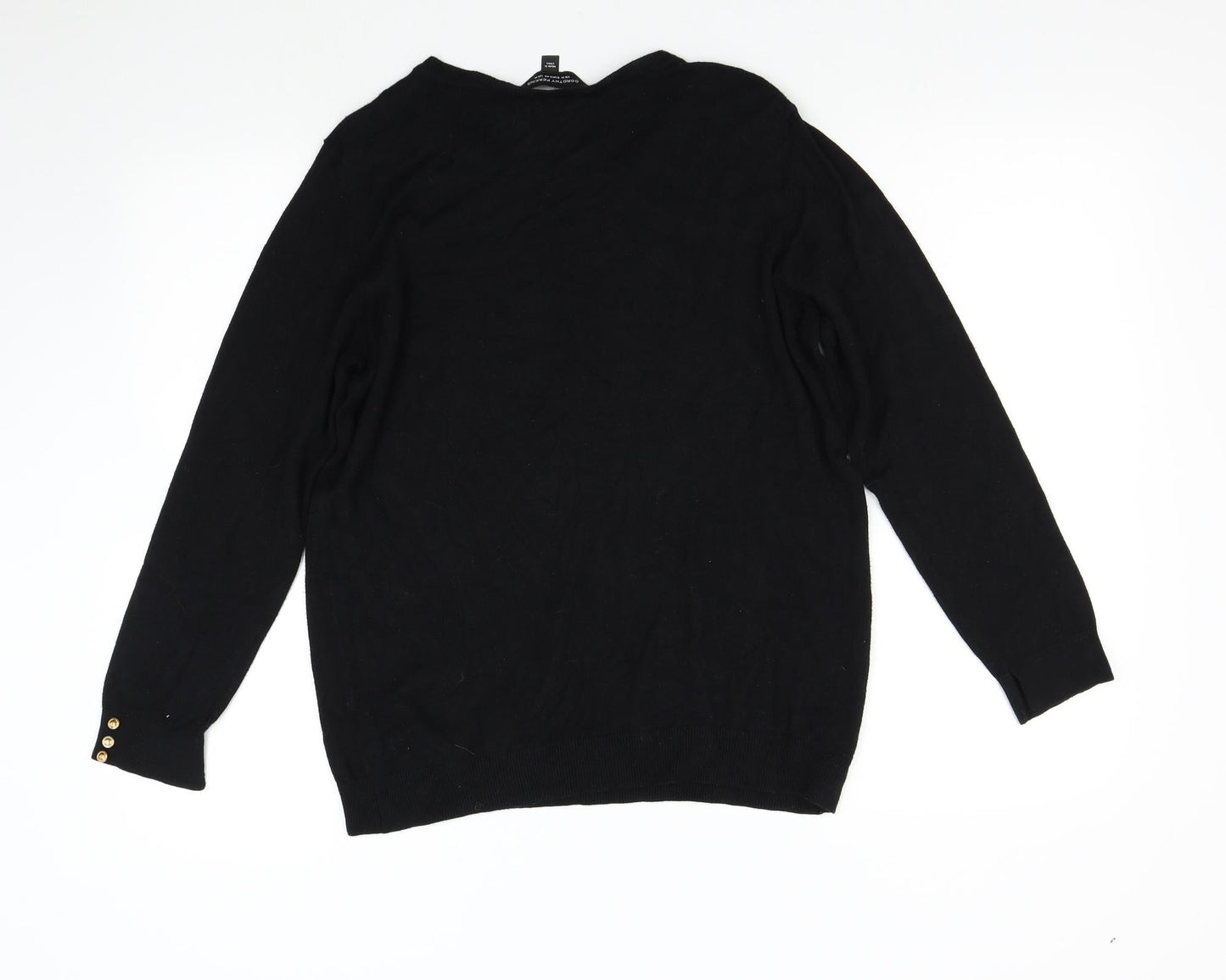 Dorothy Perkins Womens Black  Knit Pullover Jumper Size 18