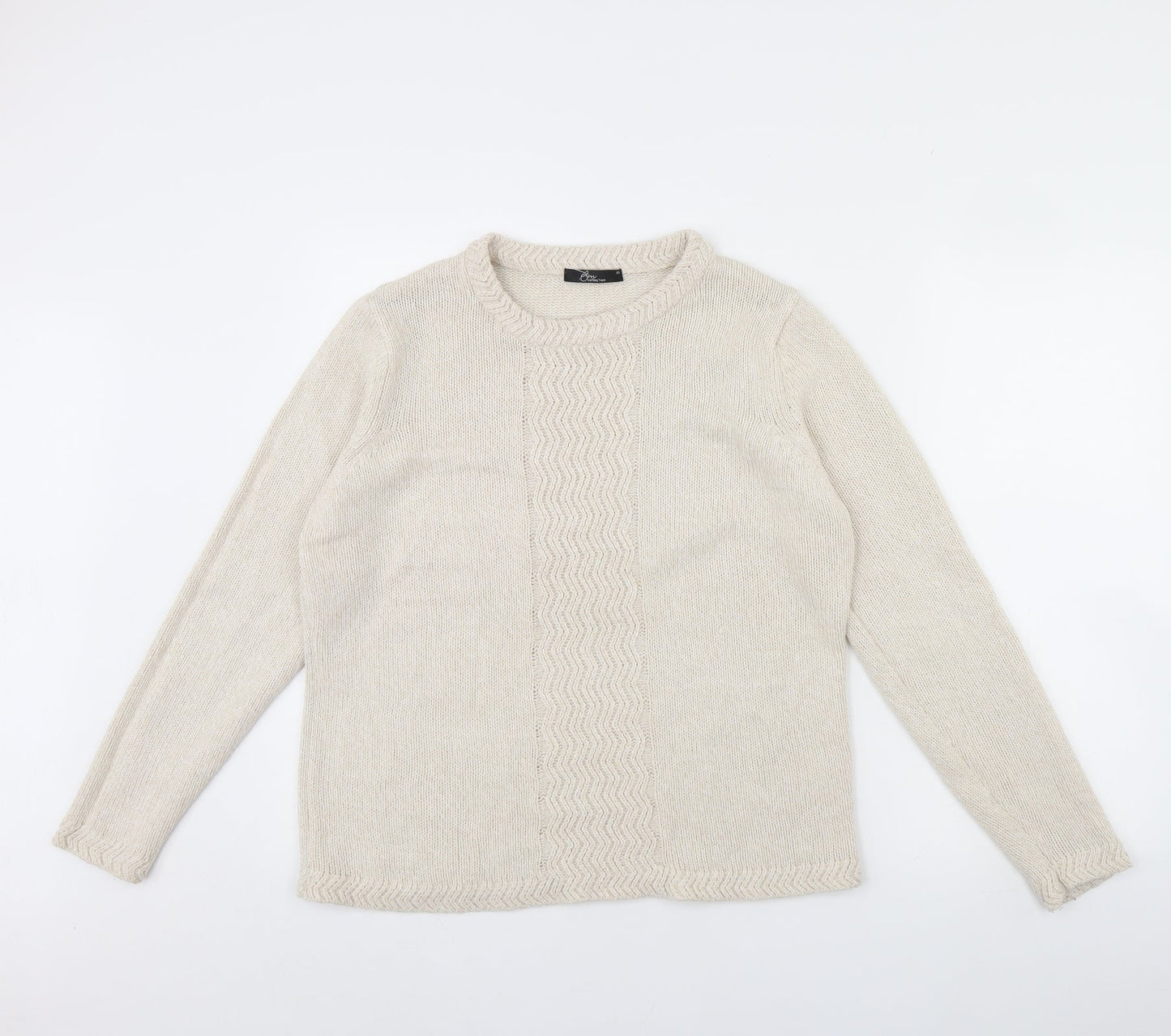 BM Womens Beige   Pullover Jumper Size M