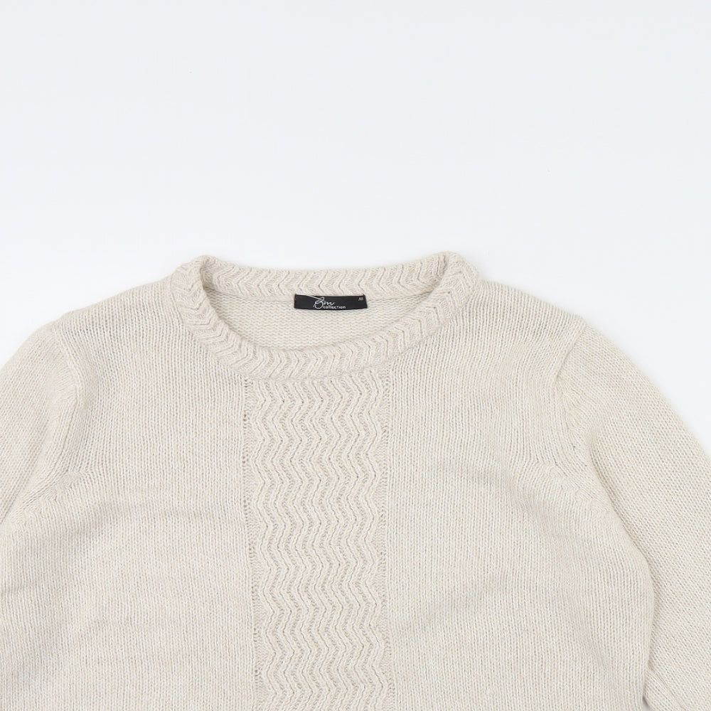 BM Womens Beige   Pullover Jumper Size M