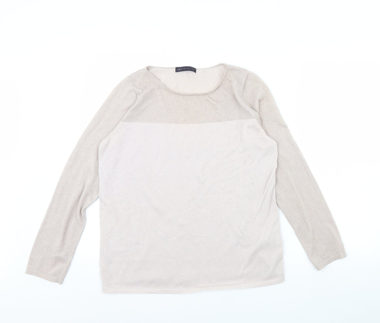 M&s Womens Pink   Pullover Jumper Size 16