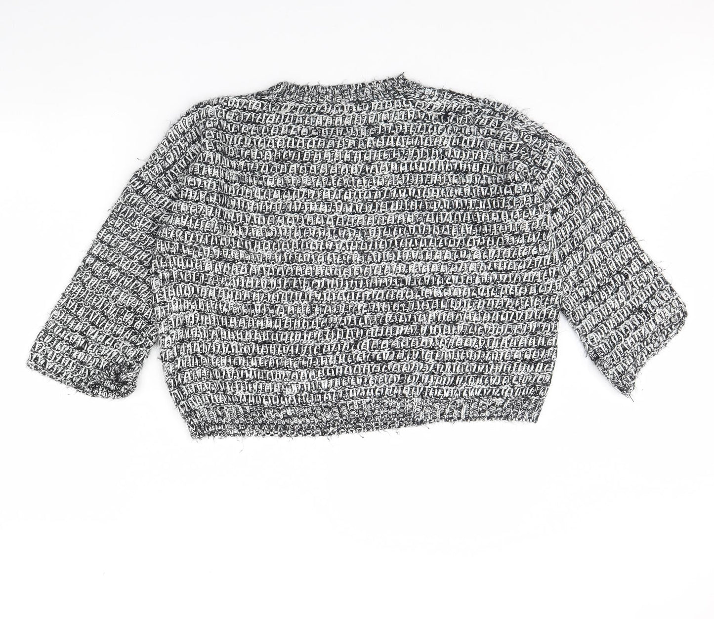 Topshop Womens Blue Herringbone  Pullover Jumper Size 14