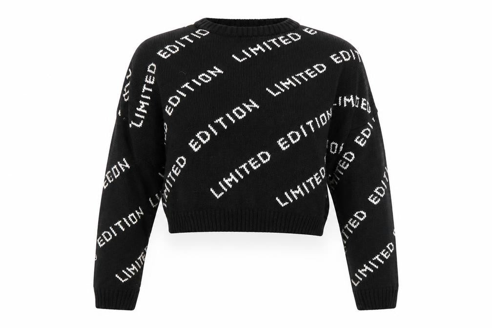I SAW IT FIRST Womens Black Striped  Pullover Jumper Size 8