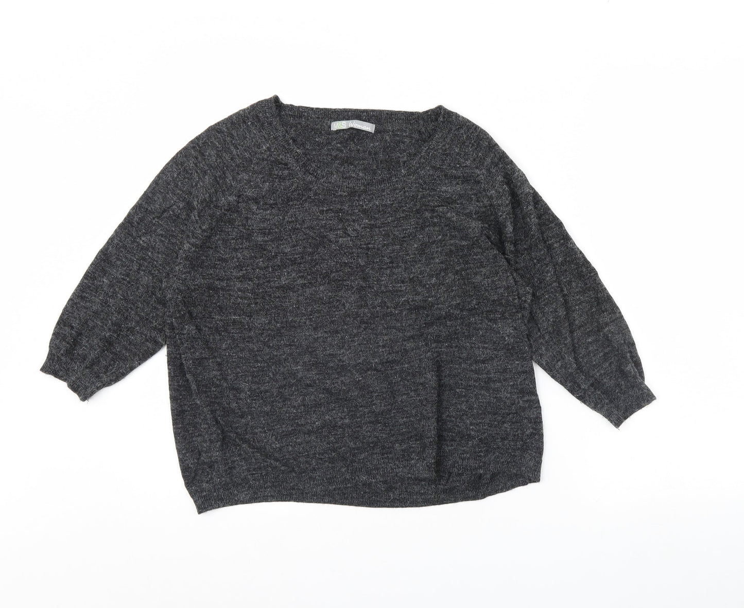 M&s Womens Grey   Pullover Jumper Size 12